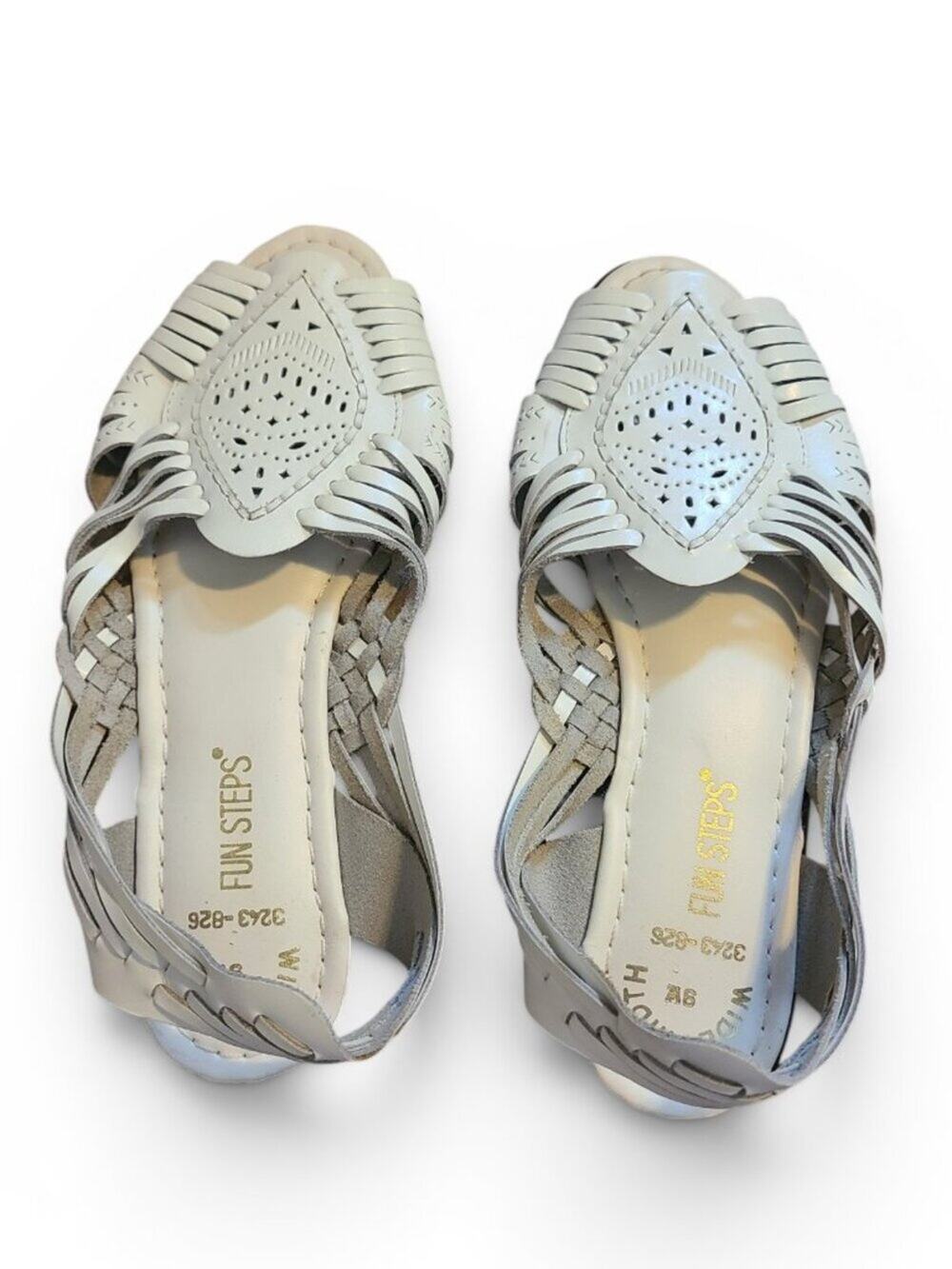 Vintage 80s 90s Huarache Style Slip On Sandals Women's Size 9 Wide Width